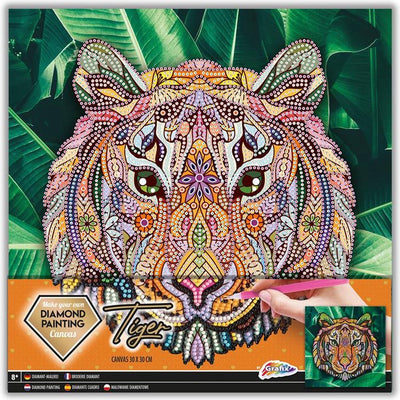 Leinwand Diamantmalerei Tiger, 30 x 30 cm
