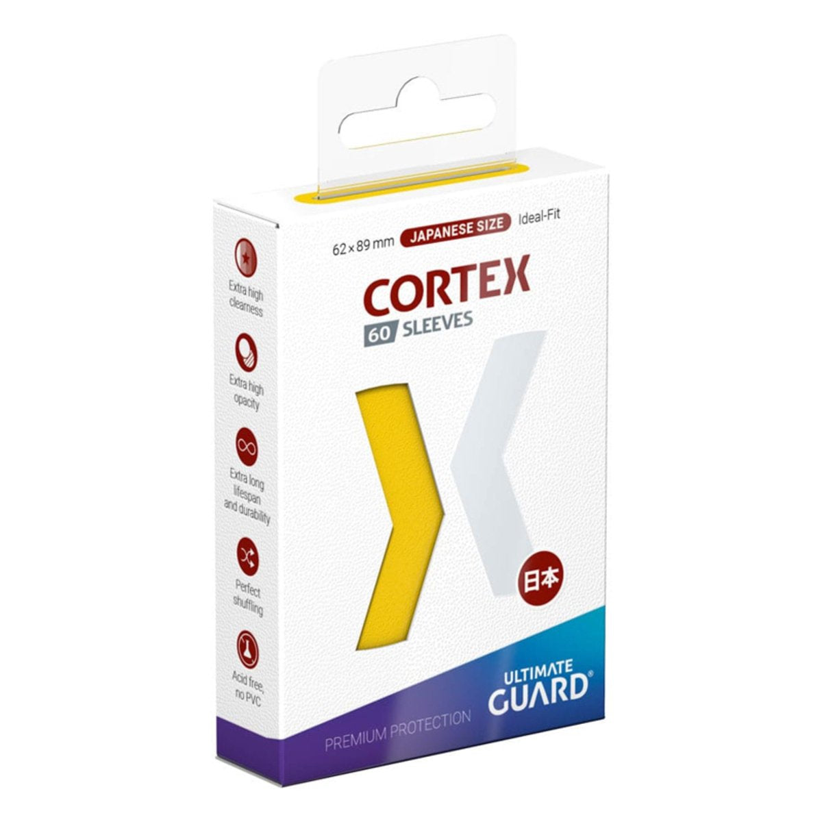 Ultimate Guard Cortex-Ärmel, japanische Größe (60) – gelb