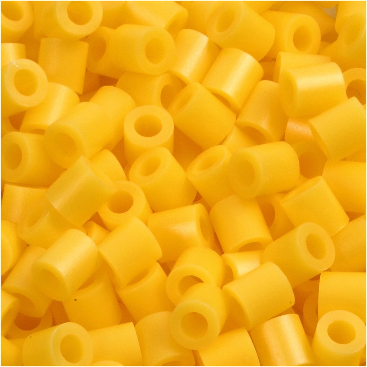 Nabbi-Perlen zum Aufbügeln, Größe 5 x 5 mm, Lochgröße 2,5 mm, mittel, gelb (32227), 6000 Stück, 1 Box