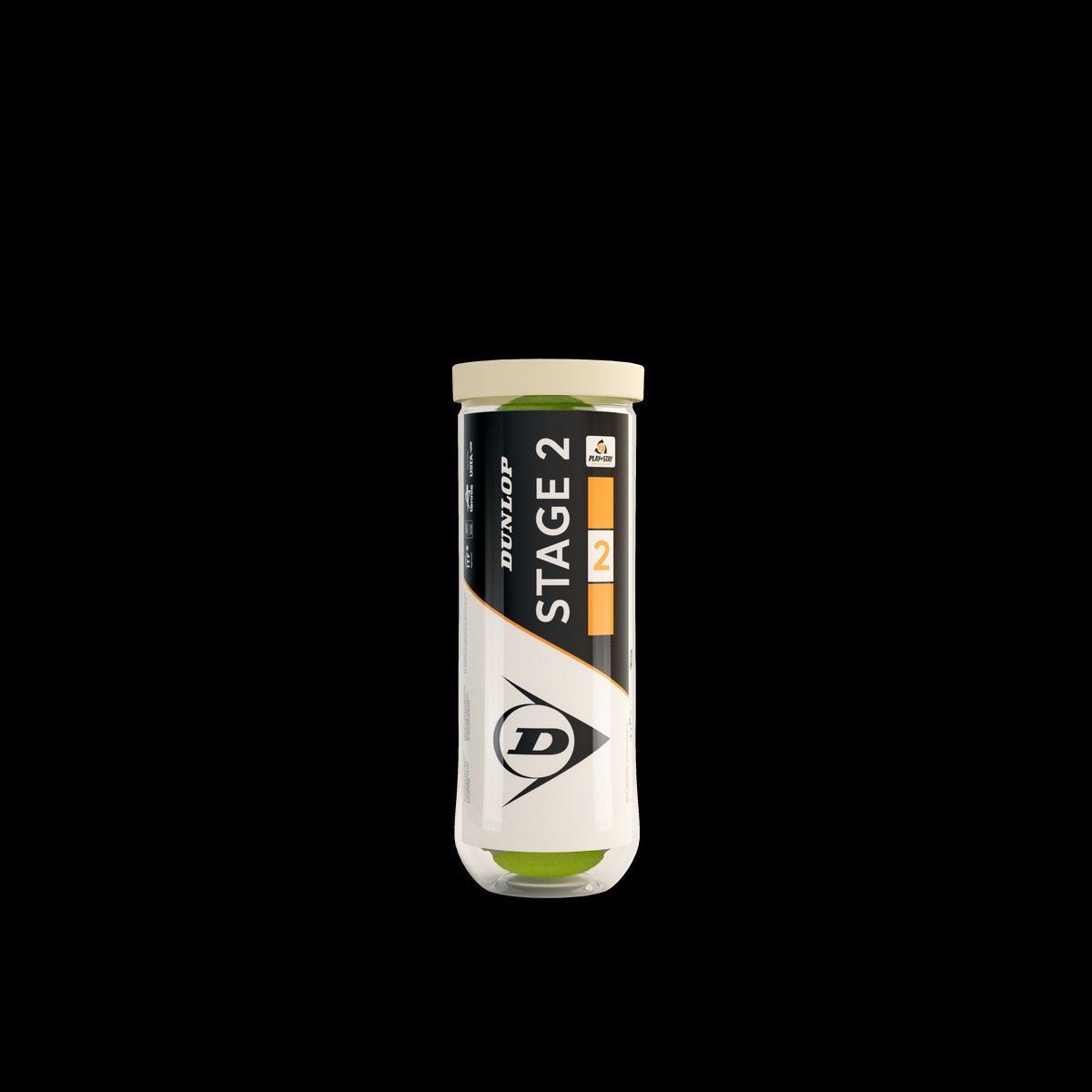 Dunlop d TB Stage 2 Orange Tennisbälle mit 3 Kappen – Gelb