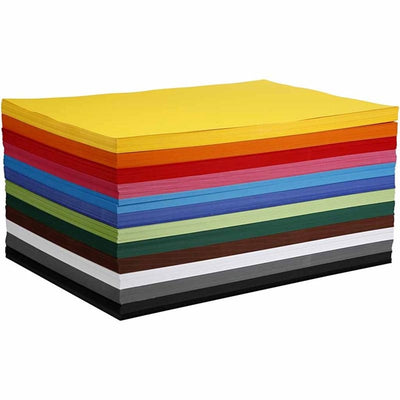 Colortime Colored Pappe, A2, VEL 420x594 mm, 180 g, verschiedene Farben, 120 Div -Blätter 1 Box