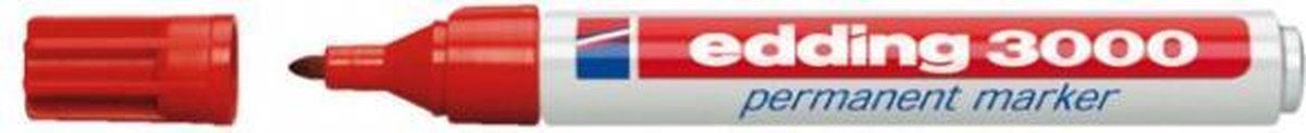 Edding Filzstift 3000 rund 1,5-3 mm rot Blister à 1 Stück