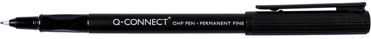 Q-Connect Ohp Marker, permanent, fein, schwarz