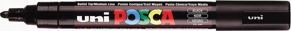 Posca Lackmarker uni pc5m m schwarz | 6 Stück