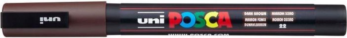 Uni Posca PC3M Acrylmarker dunkelbraun – runde Spitze bis 1,3 mm