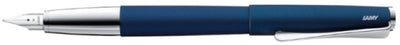 Lamy Studio Imperialblue Füllfederhalter – universeller Füllfederhalter im edlen Vollmetallgehäuse – mit propellerförmiger Clip-Stahlfeder in Strichstärke B – inkl. Tintenpatrone T 10 blau