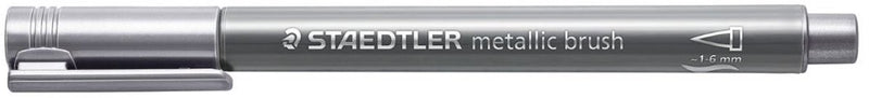 Staedtler - Metallic-Pinselstift - mit Pinselspitze - Silber - Schachtel mit 10 Stück