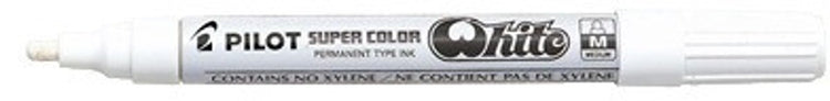 4230 12 x Filzstift Pilot Super * Lackmarker rund 2mm * weiß * sc-w-m