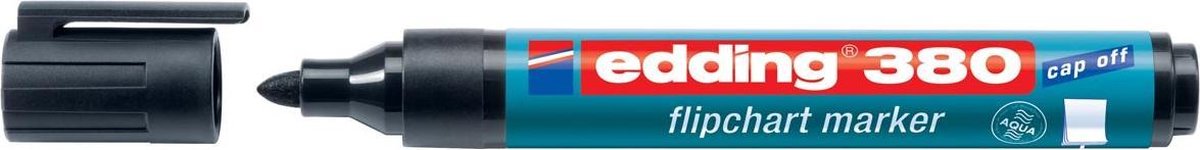 Edding 380 Filzstift - Flipchartmarker mit Rundspitze - 1,5-3 mm - Schwarz - 1 Stück