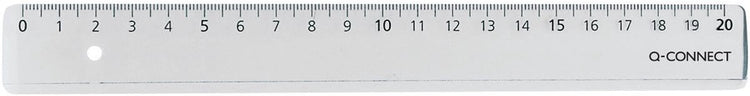 Q-connect Messlatte, transparentes Polystyrol, 20 cm, 20 Stück