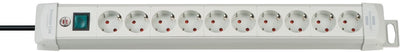 Brennerstuhl premium-line Steckdosenleiste 10-fach lichtgrau 3m h05vv-f 3g1,5