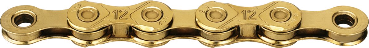 KMC-Fahrradkette X12 Ti-N Gold Black 126 Schakels
