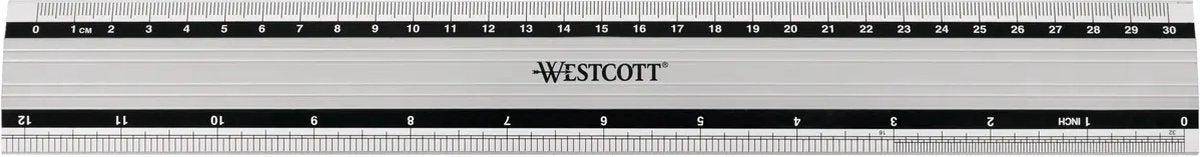 Westcott-Lineal – 50 cm 19 Zoll – Aluminium – mit Anti-Rutsch – ac-e10193