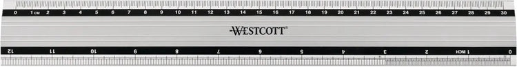 Westcott-Lineal – 50 cm 19 Zoll – Aluminium – mit Anti-Rutsch – ac-e10193