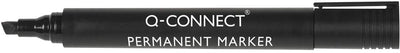 Q-Connect Permanentmarker, 1,2 5 mm, abgeschrägte Spitze, schwarz 10 Stück