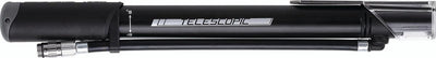 BBB Cycling Traveller Teleskop-Mini-Fahrradpumpe – kleine Fahrradpumpe mit Manometer – stabil und leistungsstark – schwarz – BMP-53