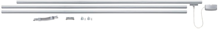 Paulmann Urail Basisset - 230V - Chrom matt - 3x1 m Schiene + Anschlüsse + Netzteil