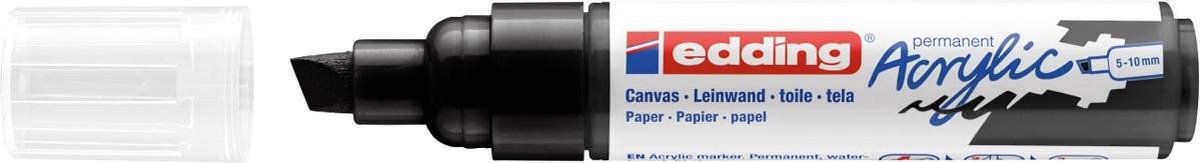 Edding Acrylmarker E-5000 breit schwarz | 5 Stück