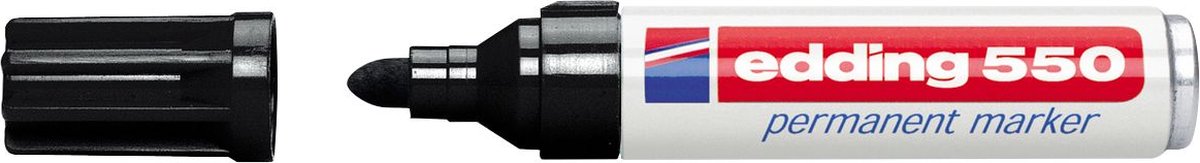 Edding Filzstift 550 rund 3-4mm schwarz | 10 Stück