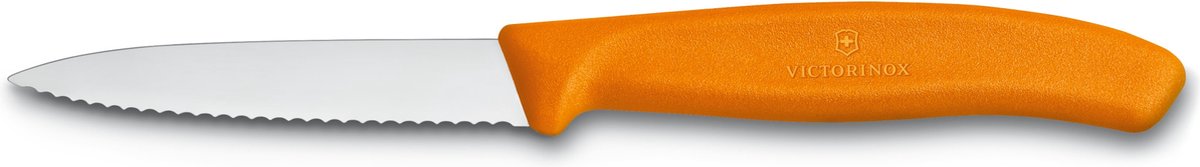 Victorinox Schälmesser 8cm orange mit Wellenschliff
