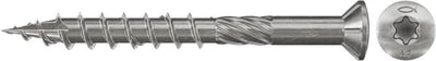 fischer Terrassenschrauben 5 x 60 mm – Edelstahl A2 – Teilgewinde – TX-Aufnahme – Senkkopf – 150 Stück