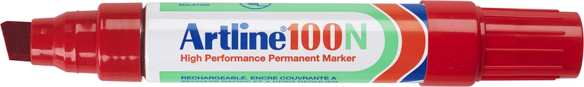Artline 100 ordentlich – Permanentmarker – 1 Stück – 7,5–12 mm Strichstärke – rot