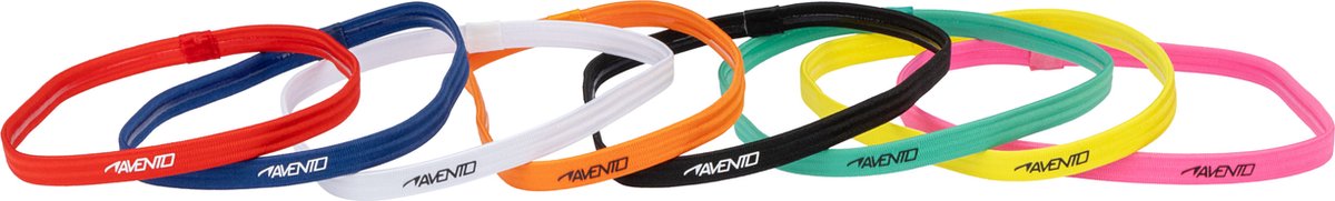 Avento Sport-Haargummis elastisch – 8 Stück – trendige Farben – rutschfest