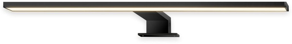 B.k.licht briloner dünn - LED-Spiegelbeleuchtung - warmweißes Licht - Spiegellampe - klemmbar oder schraubbar - schwarz - 50x10,5x4 cm