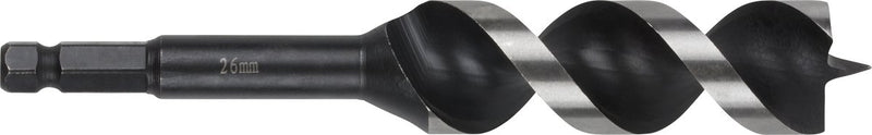 Wolfcraft – 26-mm-Schlangenbohrer für Holzbalken – 165 mm – Holzbohrer mit Sechskantschaft – Sechskant – Bohrer für Holz – 7139000