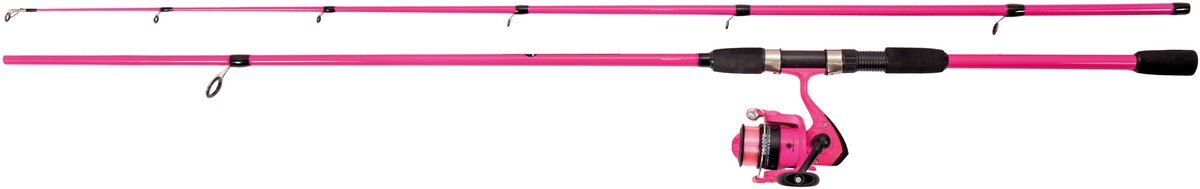 Albatros - Spinn-Combo-Set Pink - Spinnrutenrolle - 240cm - Pink - inklusive Nylonschnur