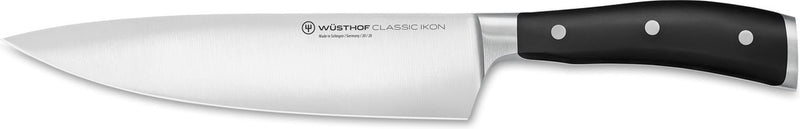 Wüsthof Wüsthof Classic Ikon Kochmesser – 20 cm – geschmiedeter Edelstahl – ergonomisch genieteter Griff – ideal zum Schneiden, Hacken und Zerkleinern von Fleisch, Fisch, Gemüse und Obst