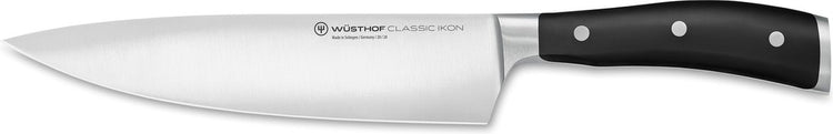 Wüsthof Wüsthof Classic Ikon Kochmesser – 20 cm – geschmiedeter Edelstahl – ergonomisch genieteter Griff – ideal zum Schneiden, Hacken und Zerkleinern von Fleisch, Fisch, Gemüse und Obst
