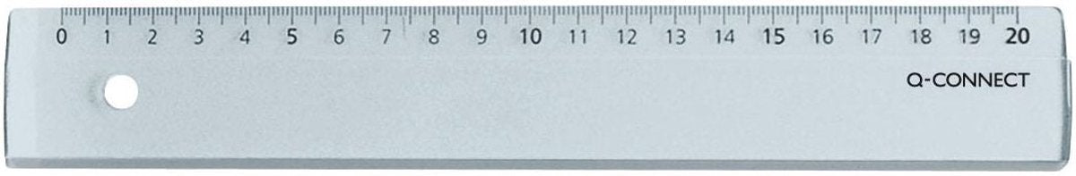 Q-connect Messlatte | Kunststoff | für den Fall | 20 cm