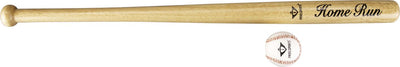 Engelhart Baseball-Set 30“ – Natur-Baseballschläger 50 mm – inklusive 9“ Sicherheitsball – Baseballschläger-Set – Trainings- und Spielset –