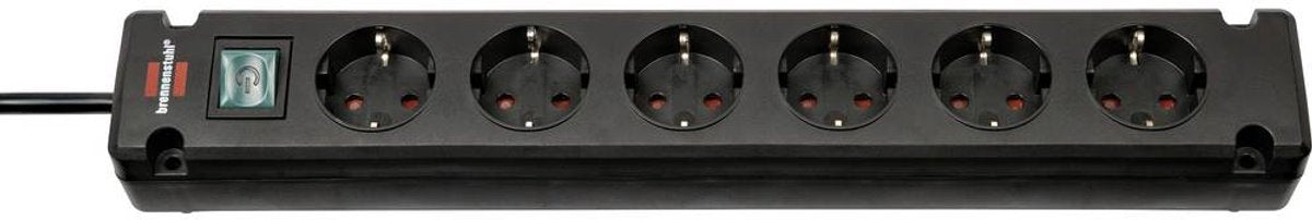 Brennerstuhl Bremounta Steckdosenleiste 6-fach schwarz 3m h05vv-f 3g1,5 | pro 4 - 1150650316