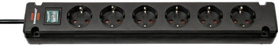 Brennerstuhl Bremounta Steckdosenleiste 6-fach schwarz 3m h05vv-f 3g1,5 | pro 4 - 1150650316