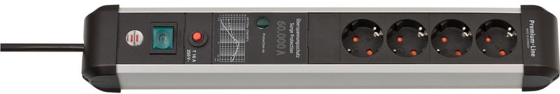 Brennerstuhl premium-protect-line 60.000a Steckdosenleiste mit Überspannungsschutz 4-fach 3m h05vv-f 3g1,5