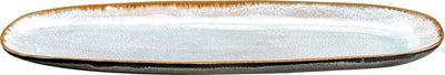 Medard de Noblat - Shadow Aqua - große ovale Schale 35,5 x 14 cm - 2 Teile - Steinzeug