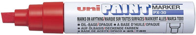Posca Uni Paint PX-30 Roter Farbmarker – 4–8,5 mm Keilspitze – Farbmarker auf Ölbasis, geeignet für viele Oberflächen wie; Glas, Papier, Keramik, Kunststoff oder Metall