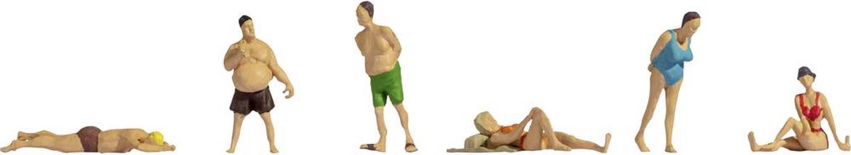 Noch 18300 h0 Badefiguren bemalt, stehend, liegend, sitzend