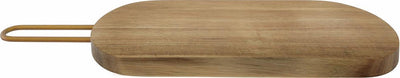 Point-Virgule-Schneidebrett – Servierbrett aus Akazienholz mit Kupfergriff – 40 x 12 x 2 cm