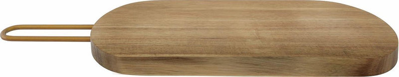 Point-Virgule-Schneidebrett – Servierbrett aus Akazienholz mit Kupfergriff – 40 x 12 x 2 cm