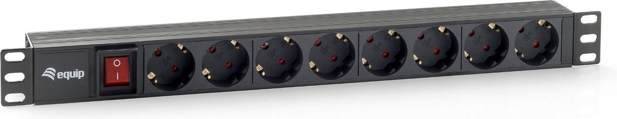 Equip 333283 Energieverteilungs-PDU 1h schwarz 8 AC-Ausgänge