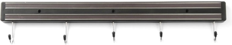 Hendi Messermagnet mit 5 Haken – 2 starke Magnetstreifen – 470 mm – einfache Montage
