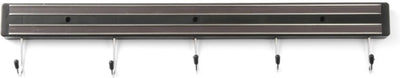 Hendi Messermagnet mit 5 Haken – 2 starke Magnetstreifen – 470 mm – einfache Montage