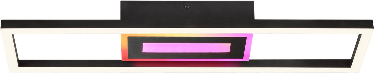Brilliant Besson – Deckenleuchte – LED 20 W – CCT – 3000 K-6500 K – dimmbar – ICRGB – Fernbedienung – Schwarz