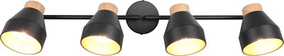 Rl lebe dein Licht Reality Valentin - Spot - schwarz matt - exkl. 4x E14 4 W - schwenkbar - Wand- und Deckenmontage - Casalum