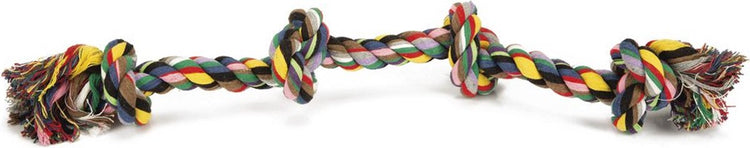 Beeztees Zahnseideseil – Hundespielzeug – 5 Knoten – farbig – ca. 1000 Gramm - 95x10x10 cm