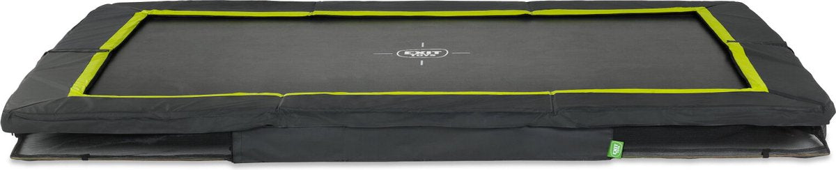 Exit Toys Exit Silhouette Sporttrampolin 214 x 305 cm – in den Boden eingelassenes Trampolin – rechteckig – für Kinder – schwarz