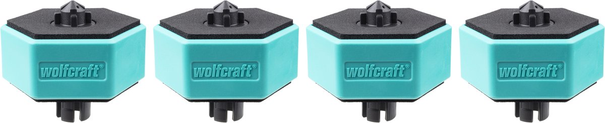 Wolfcraft – Werkbankzubehör – 4 multifunktionale rutschfeste Werkstückauflagen für Arbeitstisch – 20 mm – 6892000